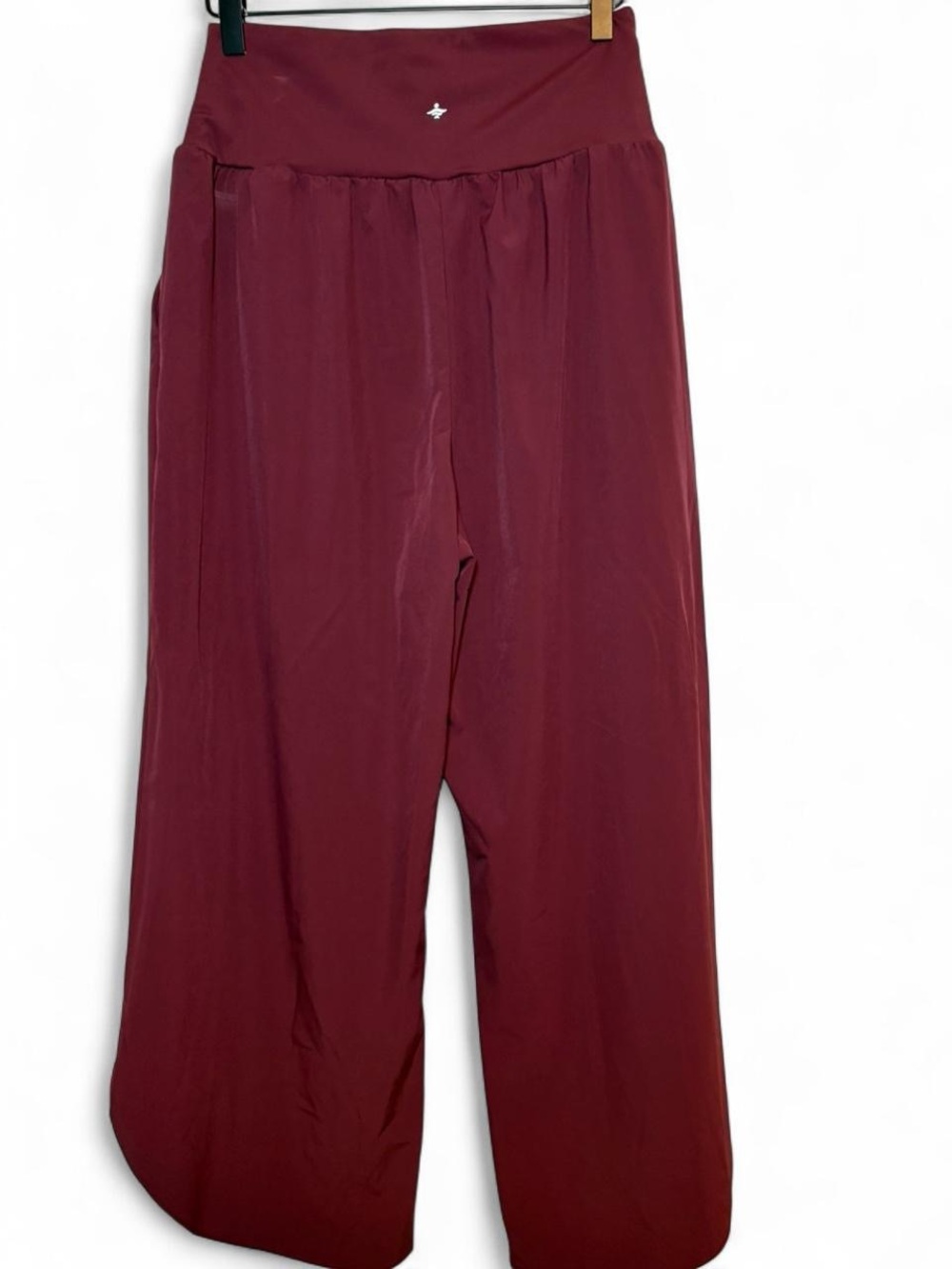 HALARA Wide Leg Cropped Pants in Burgundy - Picture 7 of 8
